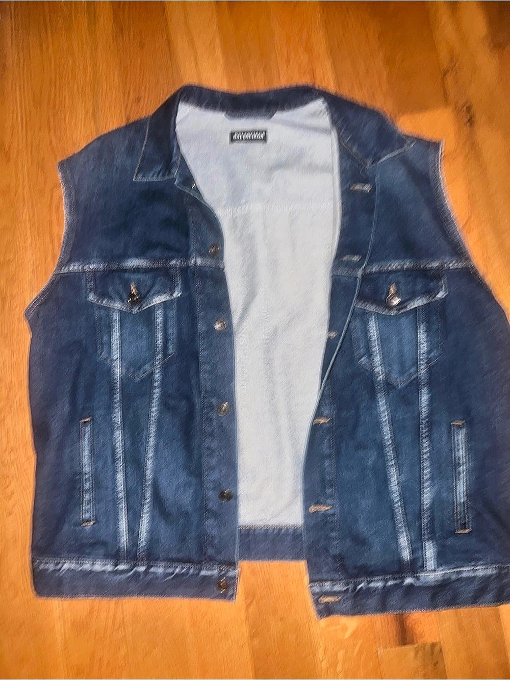 Balenciaga Blue Denim Vest Like New